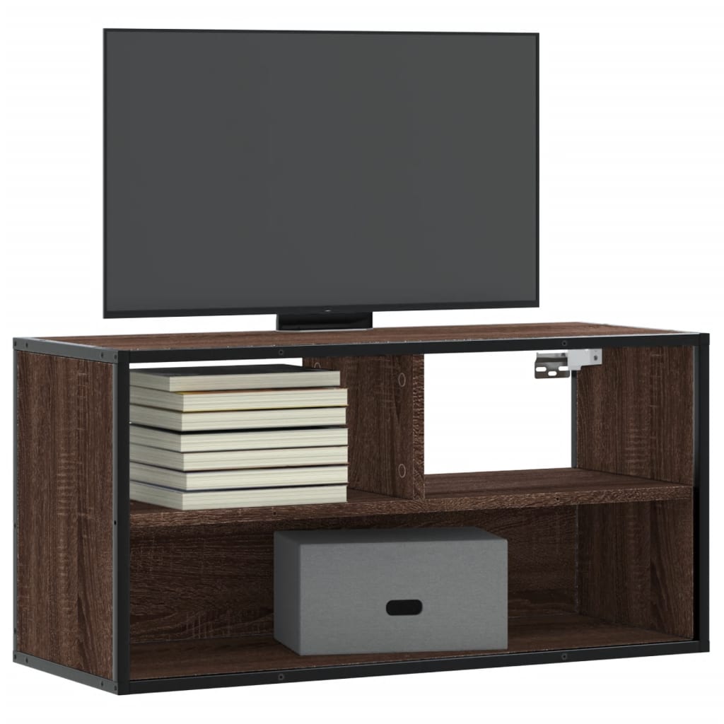 vidaXL Szafka pod telewizor, brązowy dąb, 80x31x39,5 cm