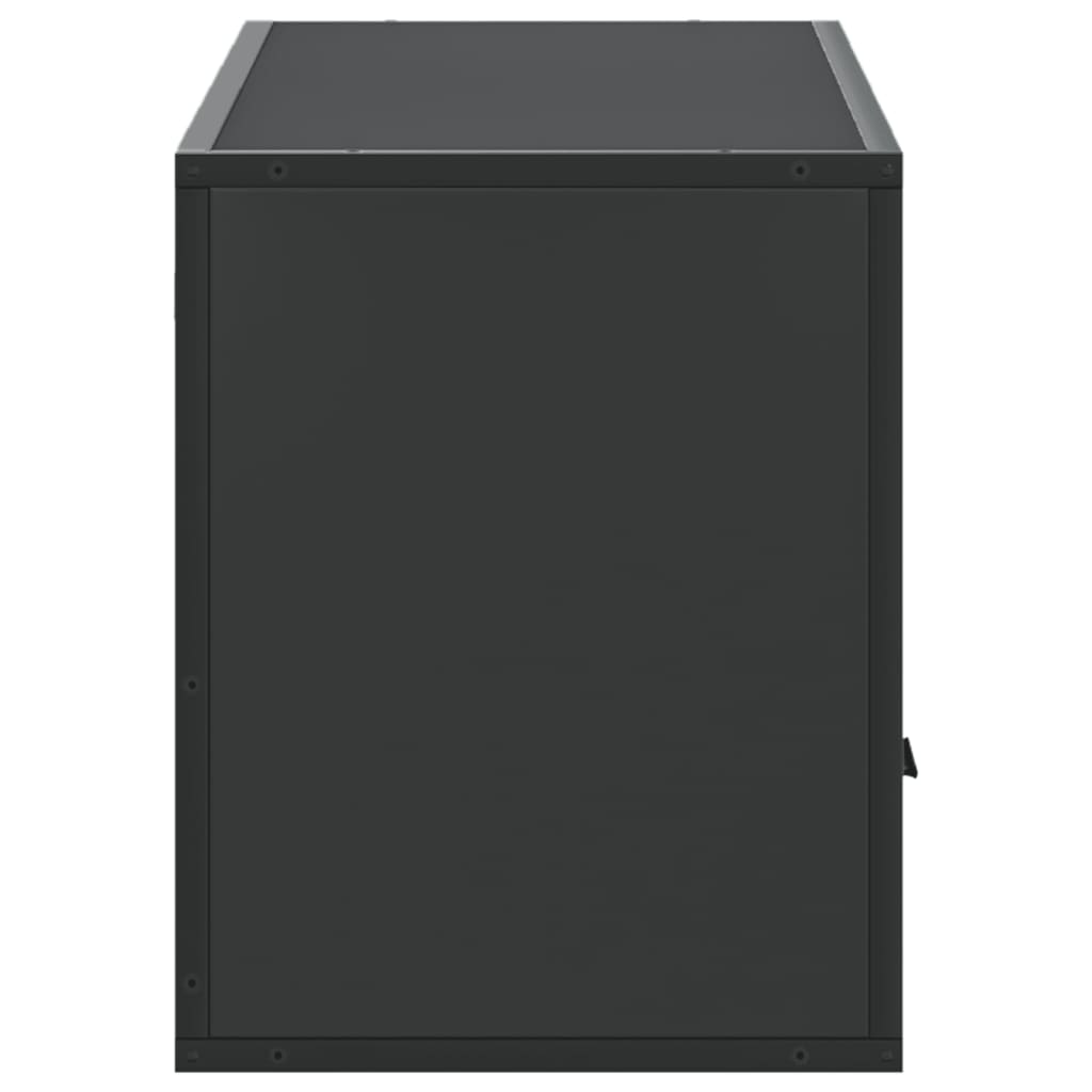 vidaXL Szafka pod TV, czarna, 100x31x39,5 cm, materiał drewnopochodny