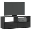 vidaXL Szafka pod TV, czarna, 100x31x39,5 cm, materiał drewnopochodny