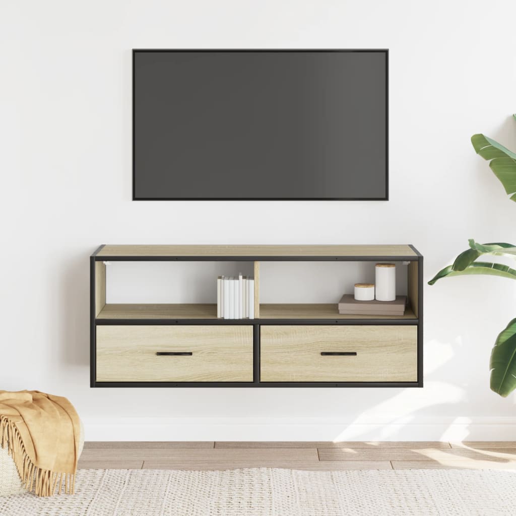 vidaXL Szafka pod telewizor, dąb sonoma, 100x31x39,5 cm