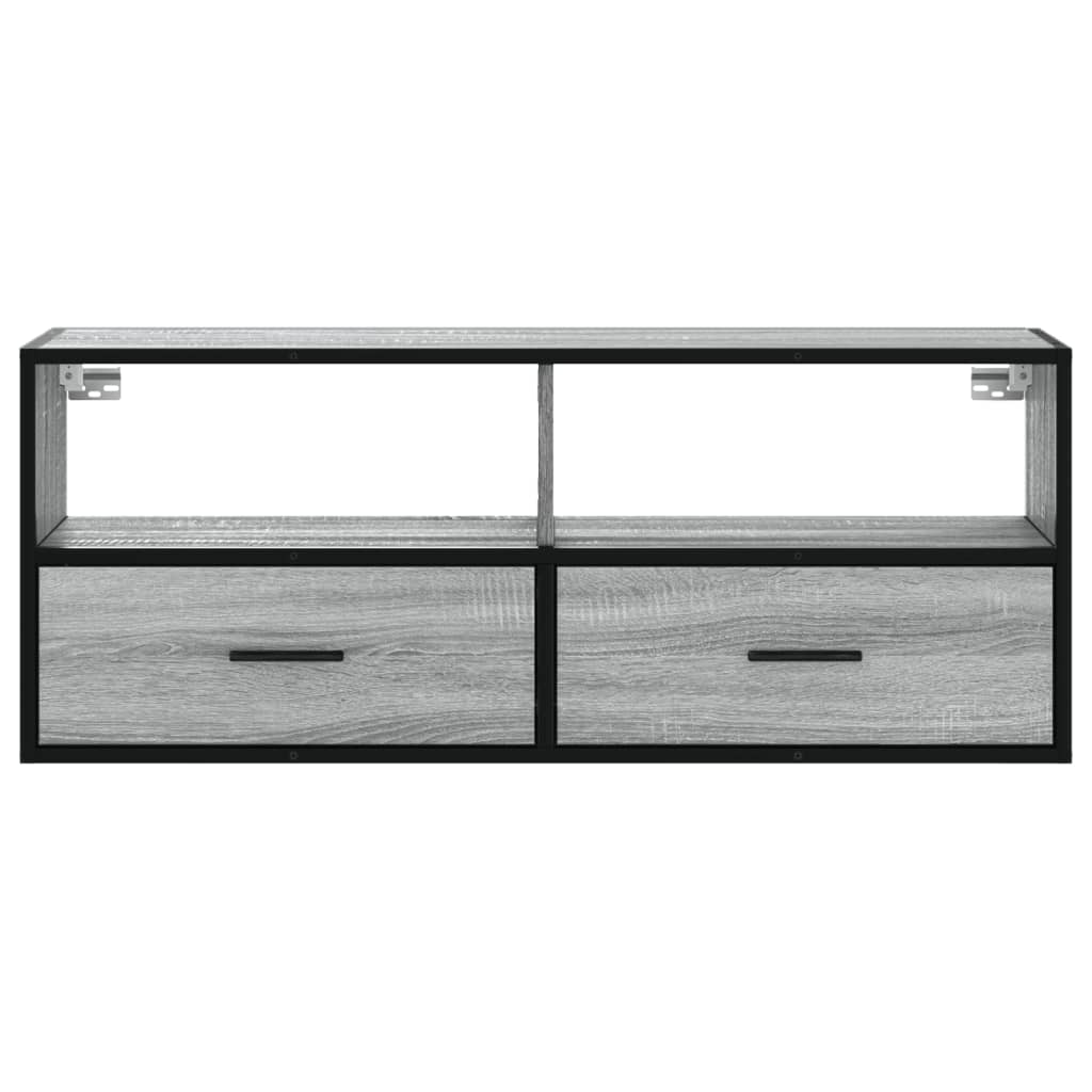 vidaXL Szafka pod telewizor, szary dąb sonoma, 100x31x39,5 cm