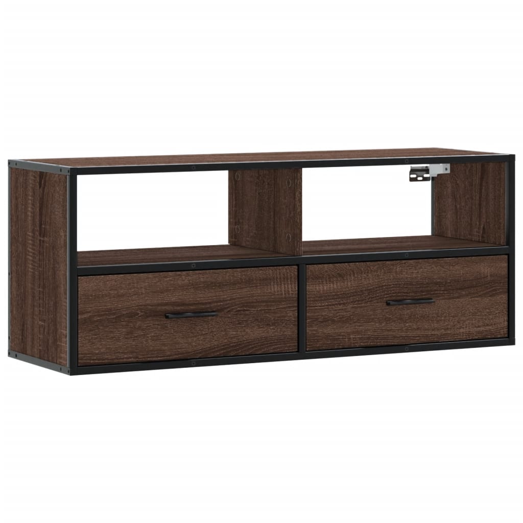 vidaXL Szafka pod telewizor, brązowy dąb, 100x31x39,5 cm