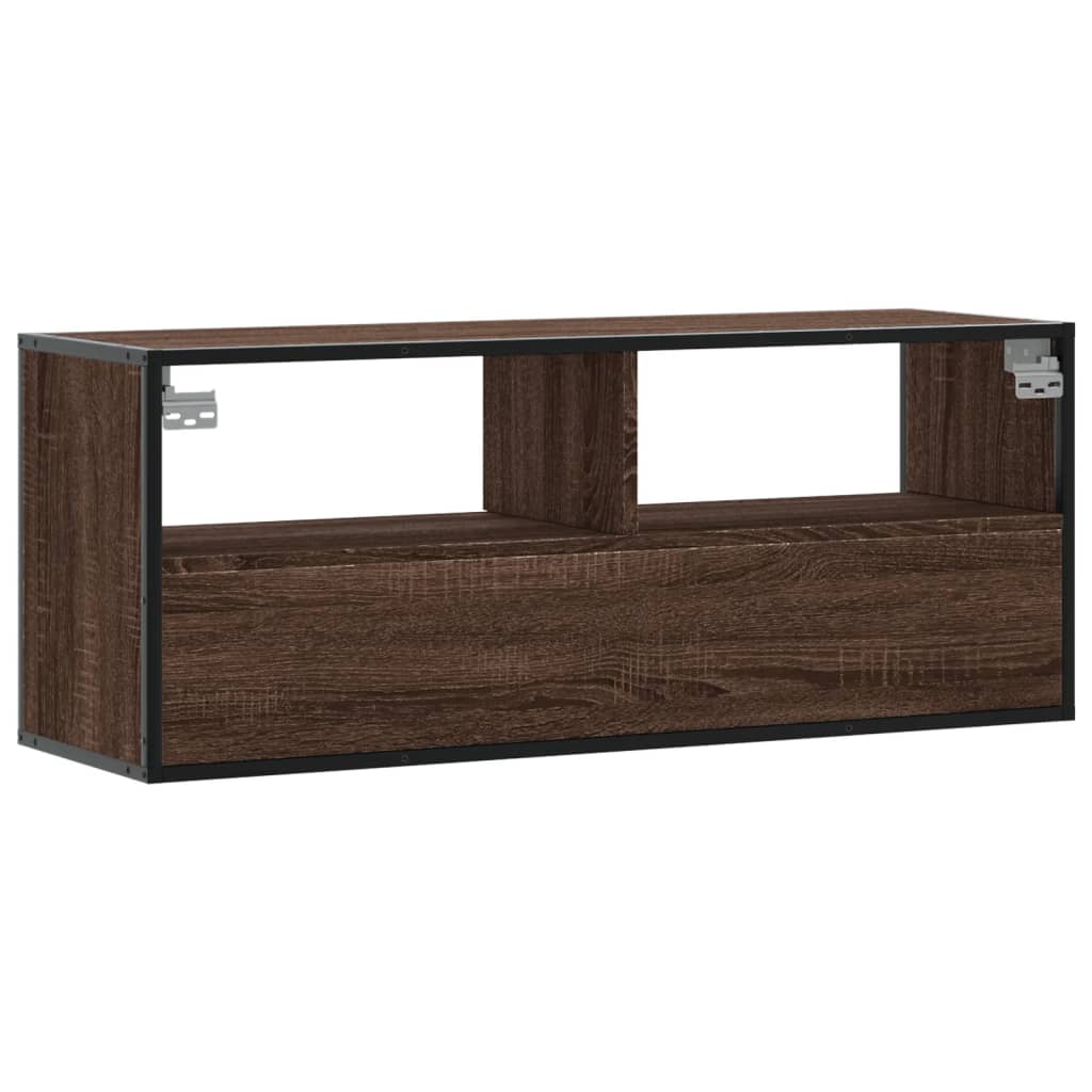 vidaXL Szafka pod telewizor, brązowy dąb, 100x31x39,5 cm