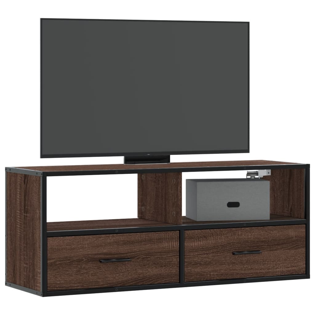 vidaXL Szafka pod telewizor, brązowy dąb, 100x31x39,5 cm