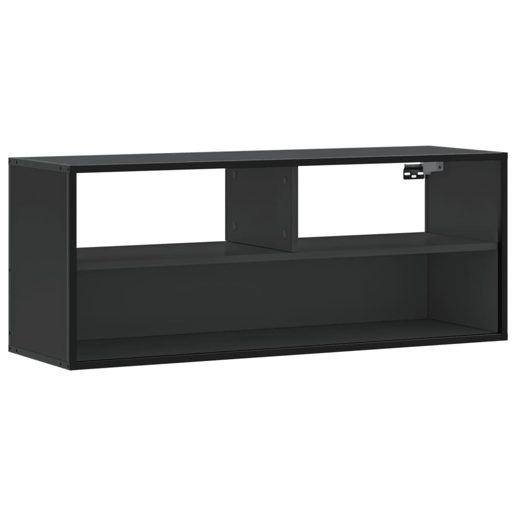 vidaXL Szafka pod TV, czarna, 100x31x39,5 cm, materiał drewnopochodny