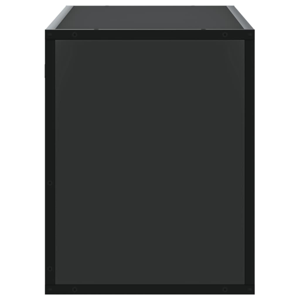 vidaXL Szafka pod TV, czarna, 100x31x39,5 cm, materiał drewnopochodny