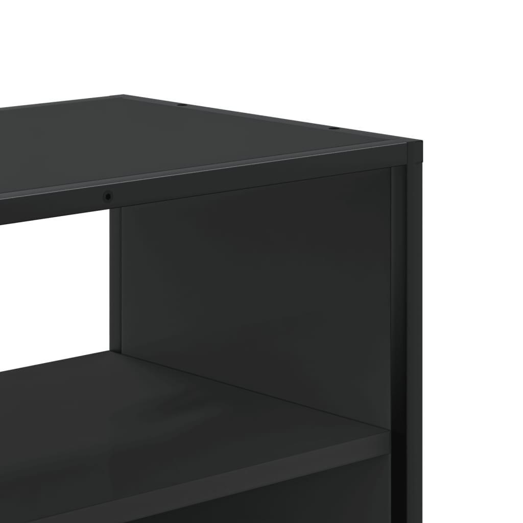 vidaXL Szafka pod TV, czarna, 100x31x39,5 cm, materiał drewnopochodny