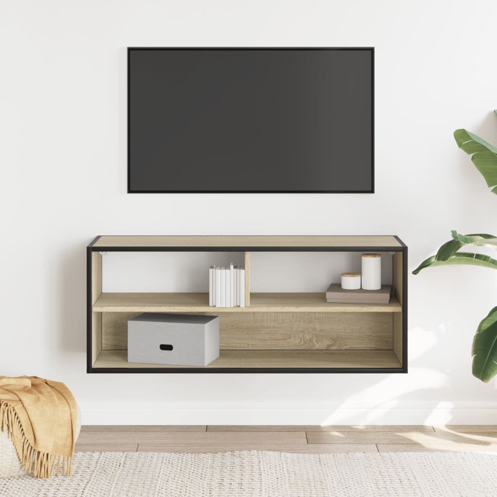 vidaXL Szafka pod telewizor, dąb sonoma, 100x31x39,5 cm
