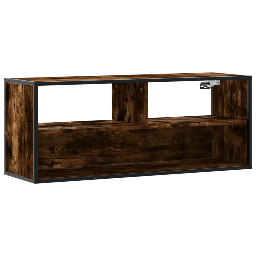 vidaXL Szafka pod telewizor, przydymiony dąb, 100x31x39,5 cm