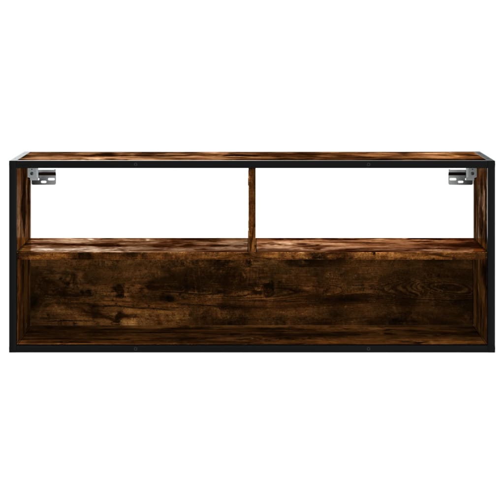 vidaXL Szafka pod telewizor, przydymiony dąb, 100x31x39,5 cm