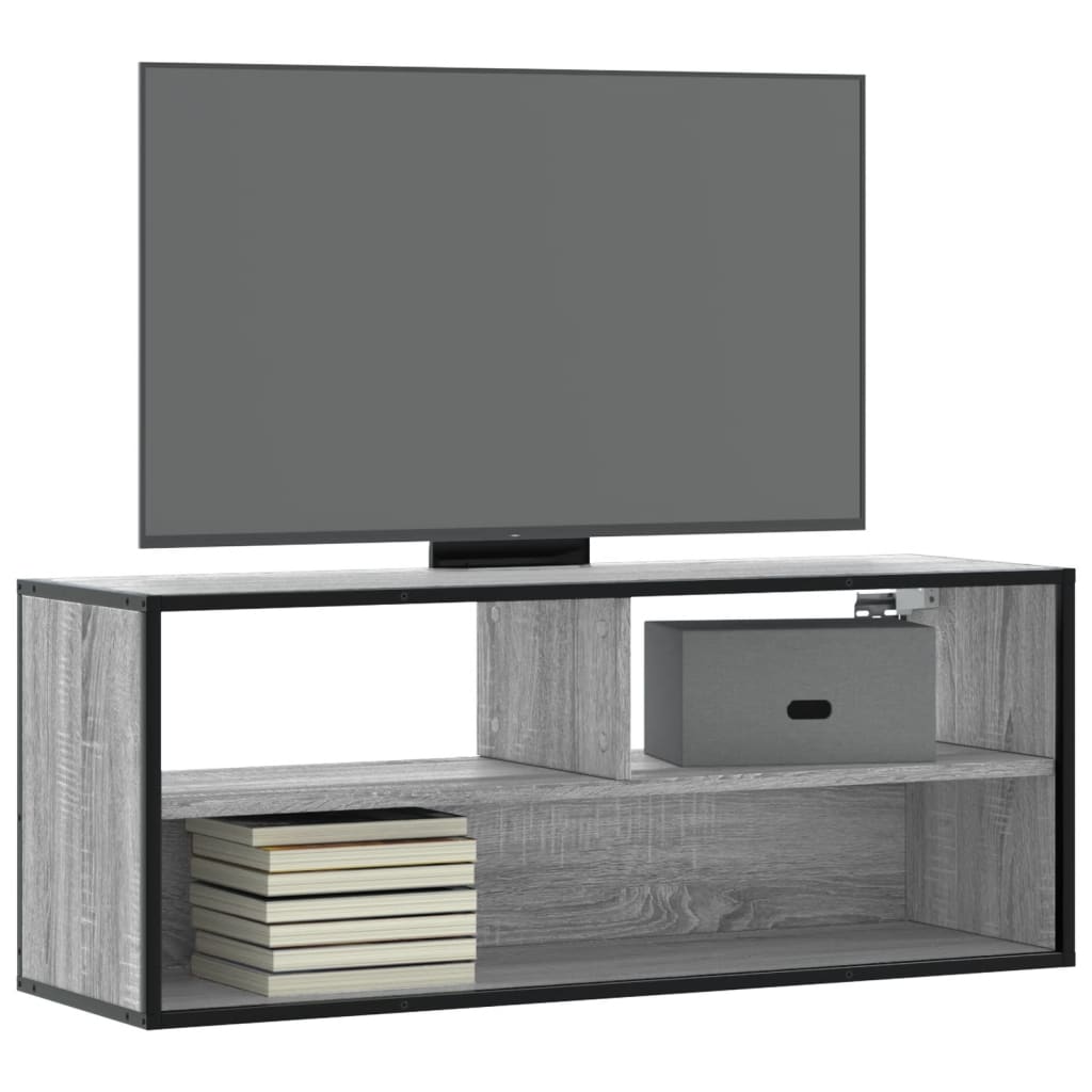 vidaXL Szafka pod telewizor, szary dąb sonoma, 100x31x39,5 cm