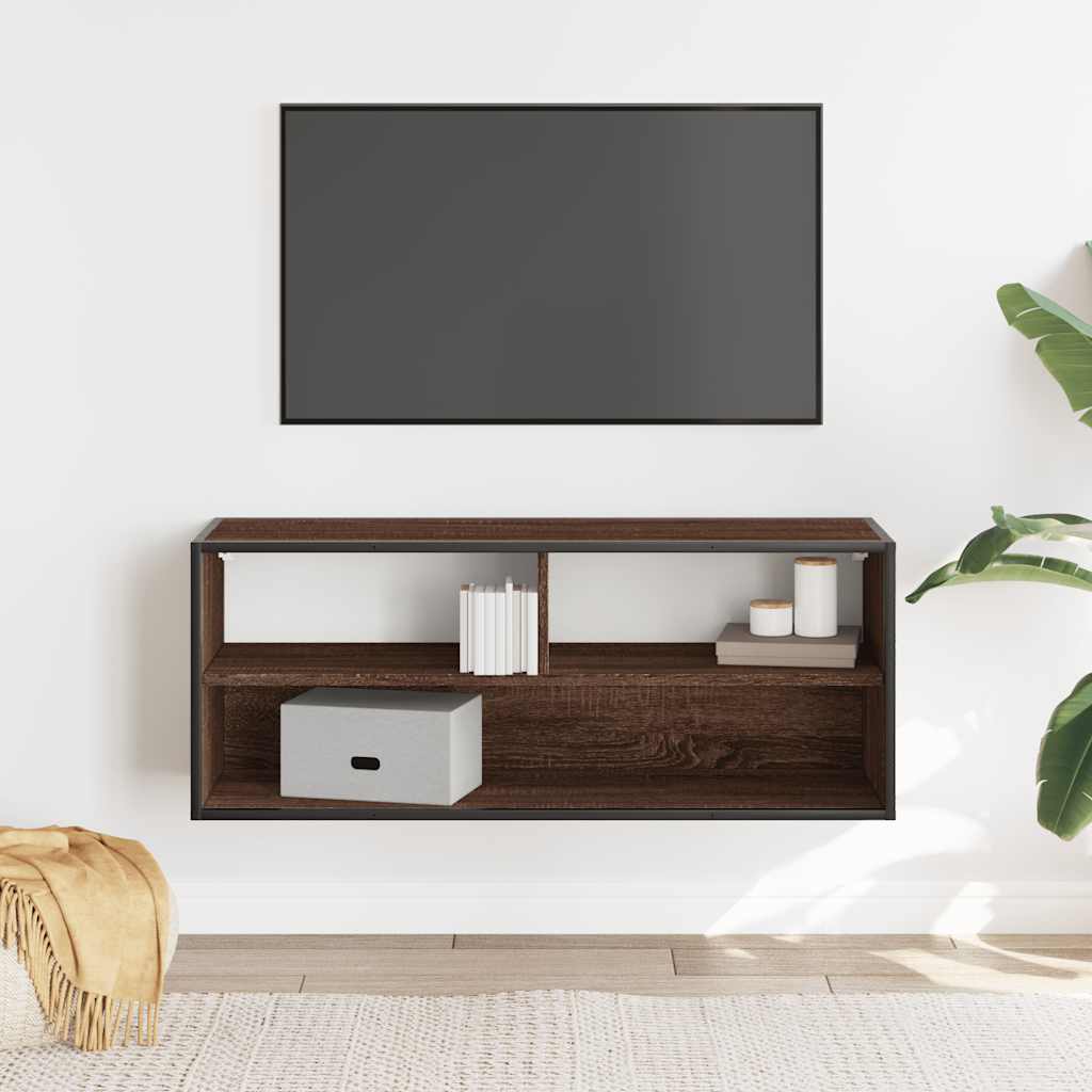 vidaXL Szafka pod telewizor, brązowy dąb, 100x31x39,5 cm
