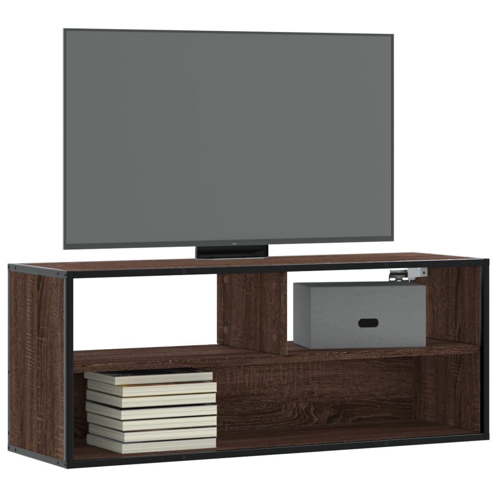 vidaXL Szafka pod telewizor, brązowy dąb, 100x31x39,5 cm