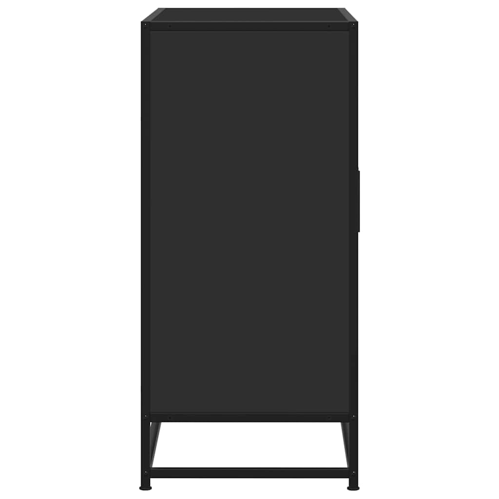 vidaXL Szafka, czarna, 68x35x76 cm, materiał drewnopochodny i metal