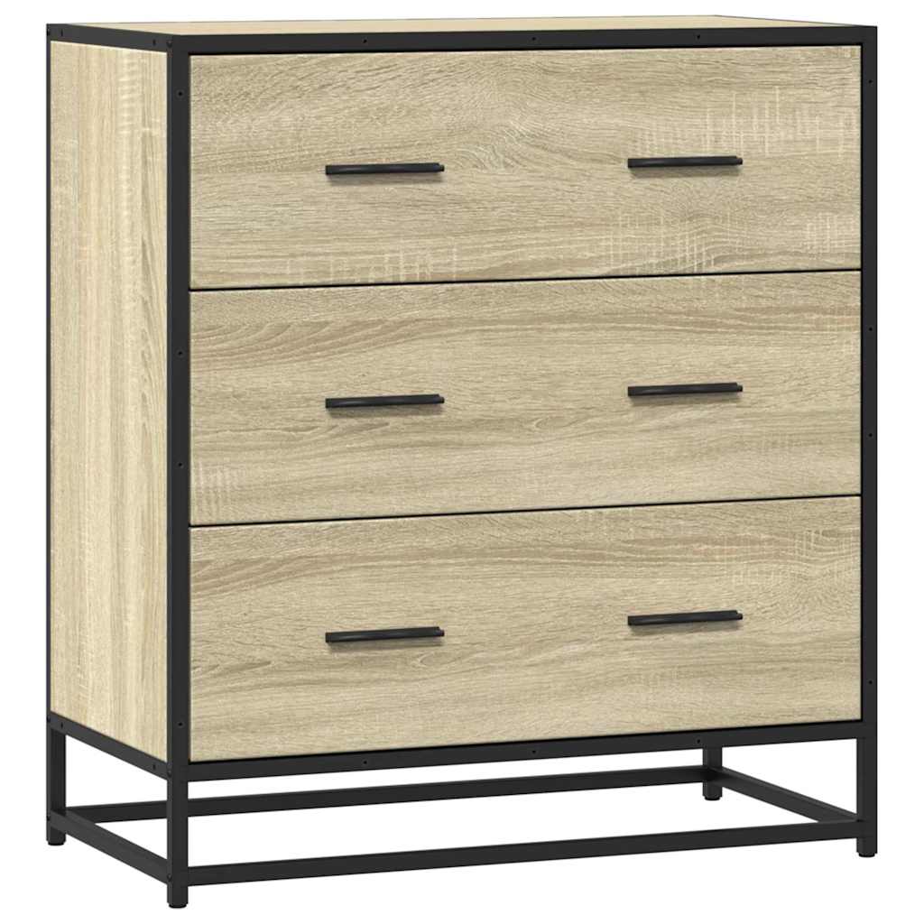 vidaXL Szafka, dąb sonoma, 68x35x76 cm, materiał drewnopochodny