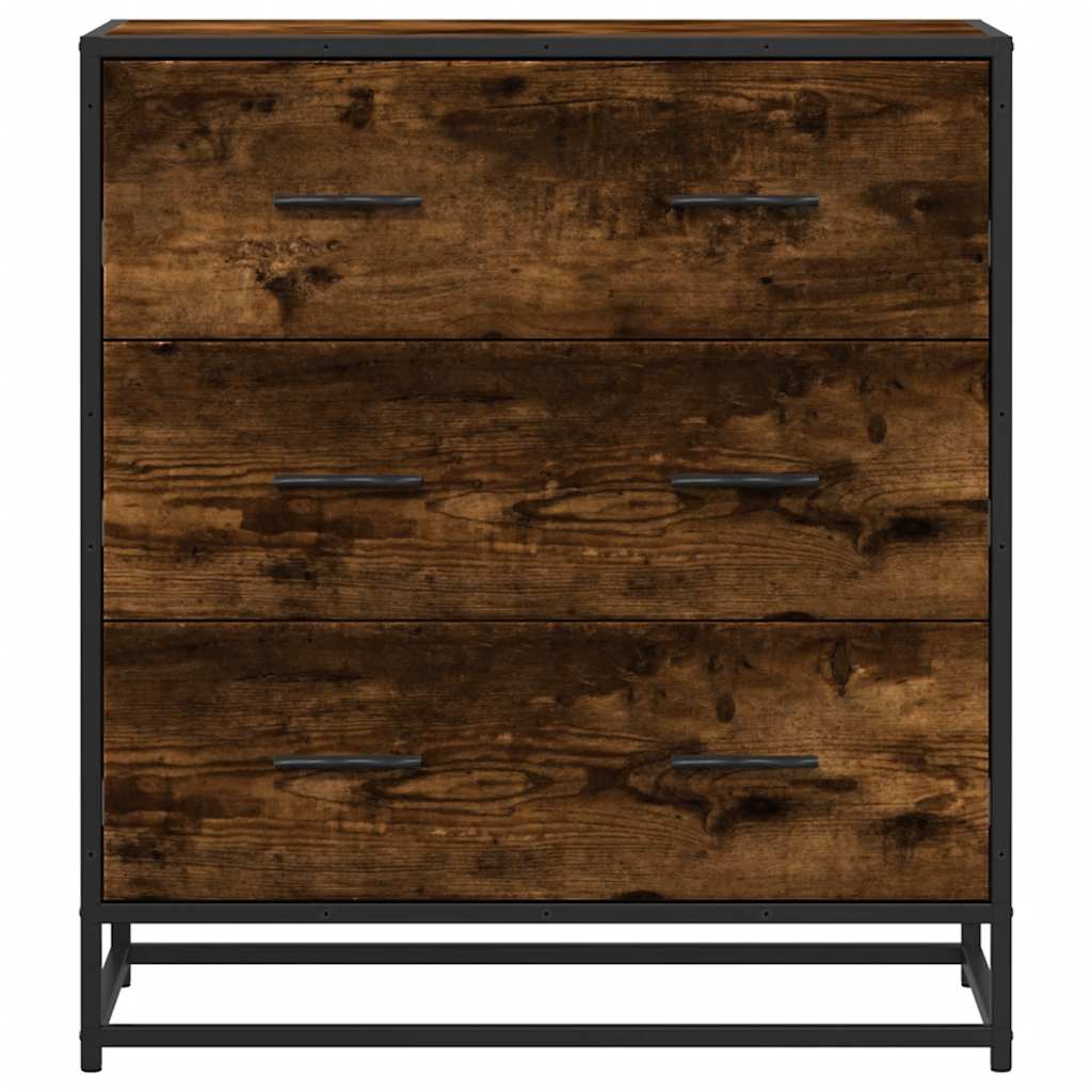 vidaXL Szafka, przydymiony dąb, 68x35x76 cm, materiał drewnopochodny