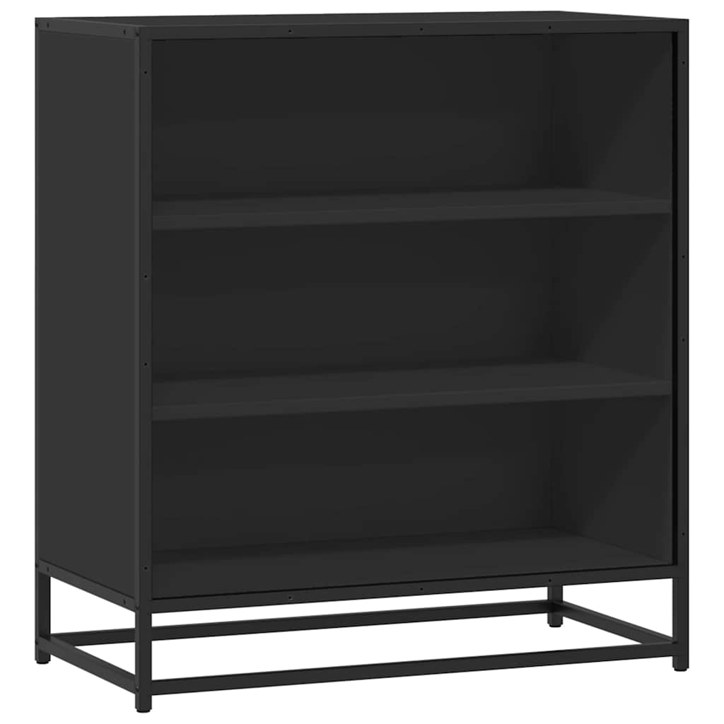 vidaXL Szafka, czarna, 68x35x76 cm, materiał drewnopochodny i metal