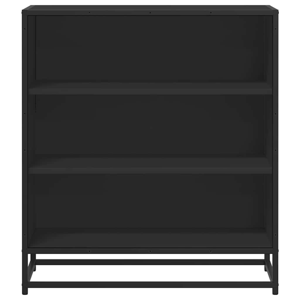 vidaXL Szafka, czarna, 68x35x76 cm, materiał drewnopochodny i metal