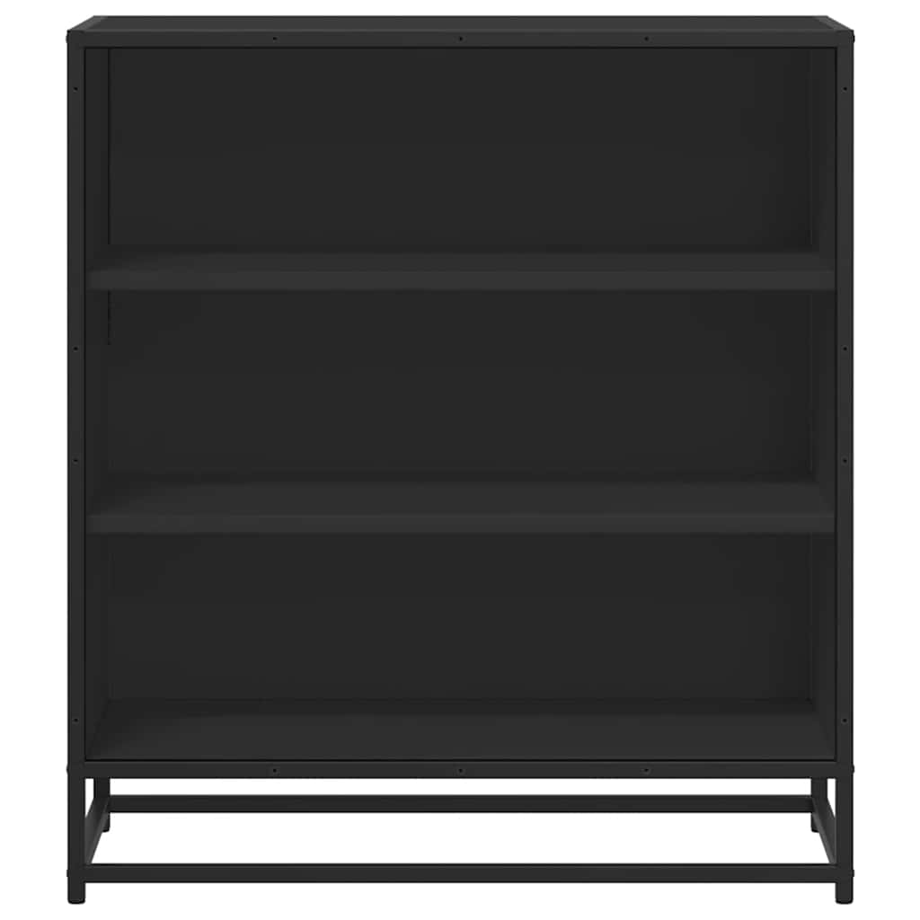 vidaXL Szafka, czarna, 68x35x76 cm, materiał drewnopochodny i metal