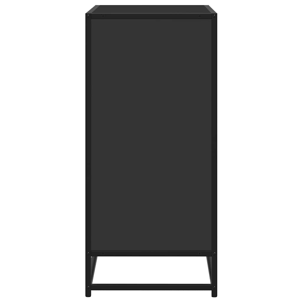 vidaXL Szafka, czarna, 68x35x76 cm, materiał drewnopochodny i metal