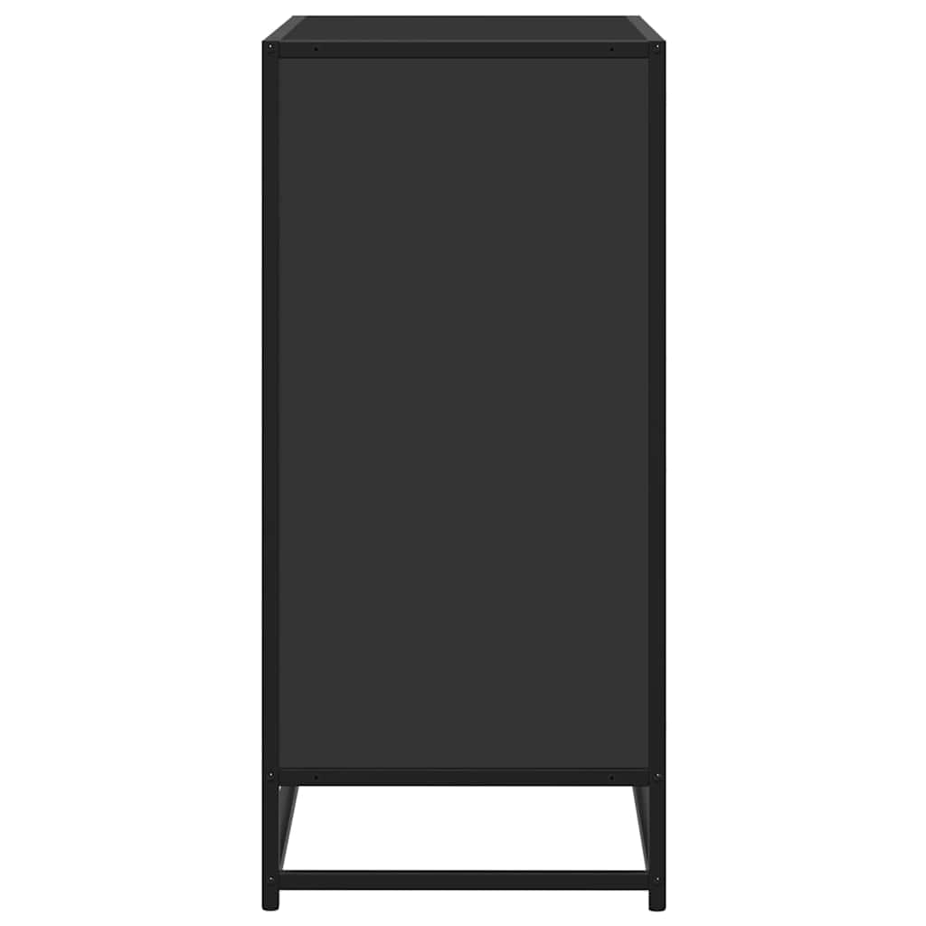 vidaXL Szafka, czarna, 68x35x76 cm, materiał drewnopochodny i metal