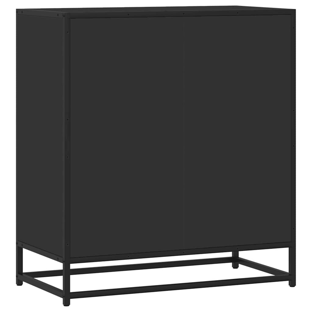 vidaXL Szafka, czarna, 68x35x76 cm, materiał drewnopochodny i metal