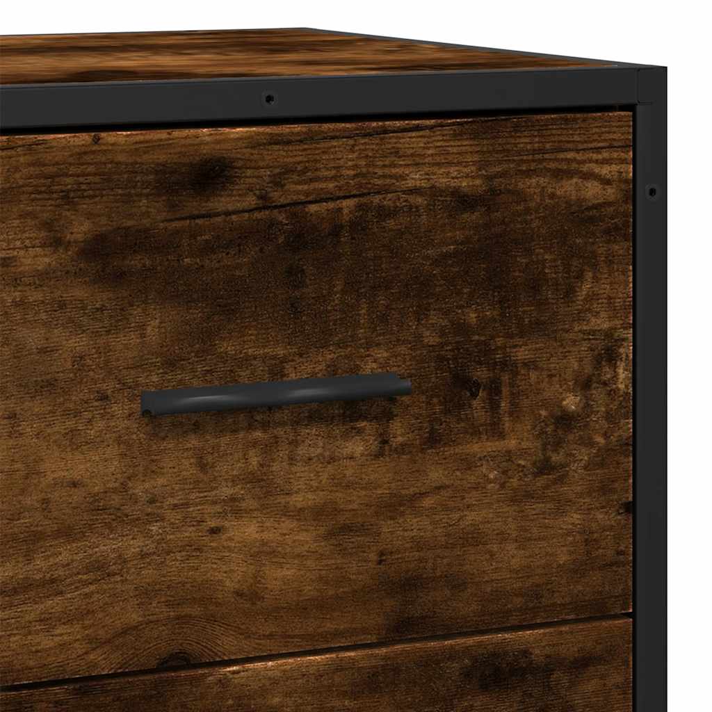 vidaXL Komoda, przydymiony dąb, 68x35x76 cm, materiał drewnopochodny
