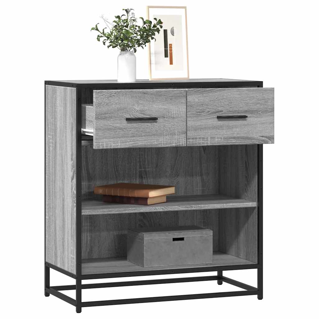 vidaXL Komoda, szary dąb sonoma, 68x35x76 cm materiał drewnopochodny