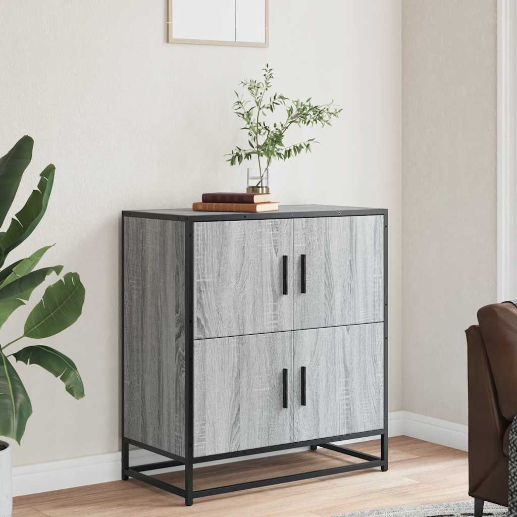 vidaXL Komoda, szary dąb sonoma, 68x35x76 cm materiał drewnopochodny