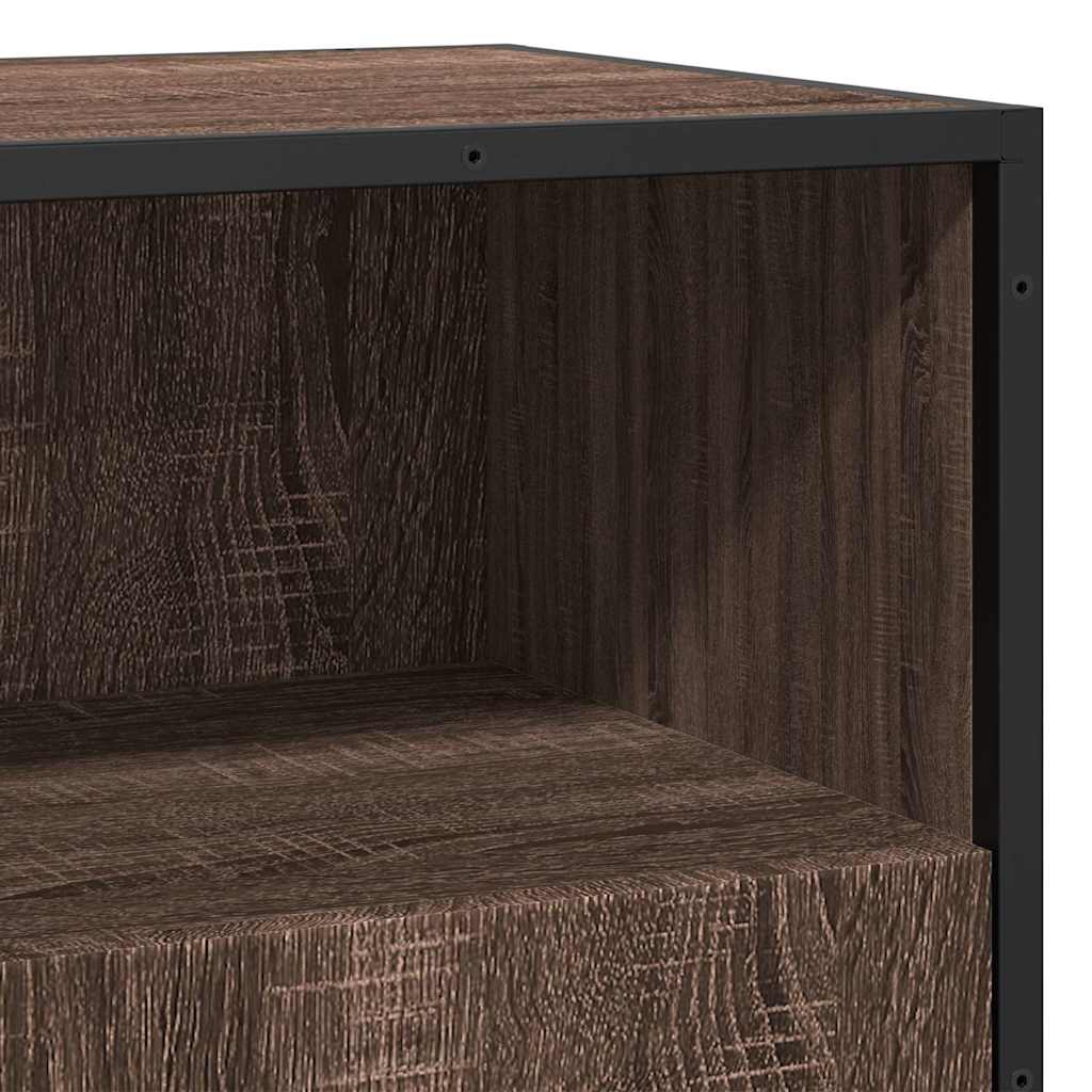 vidaXL Komoda, brązowy dąb, 68x35x76 cm, materiał drewnopochodny