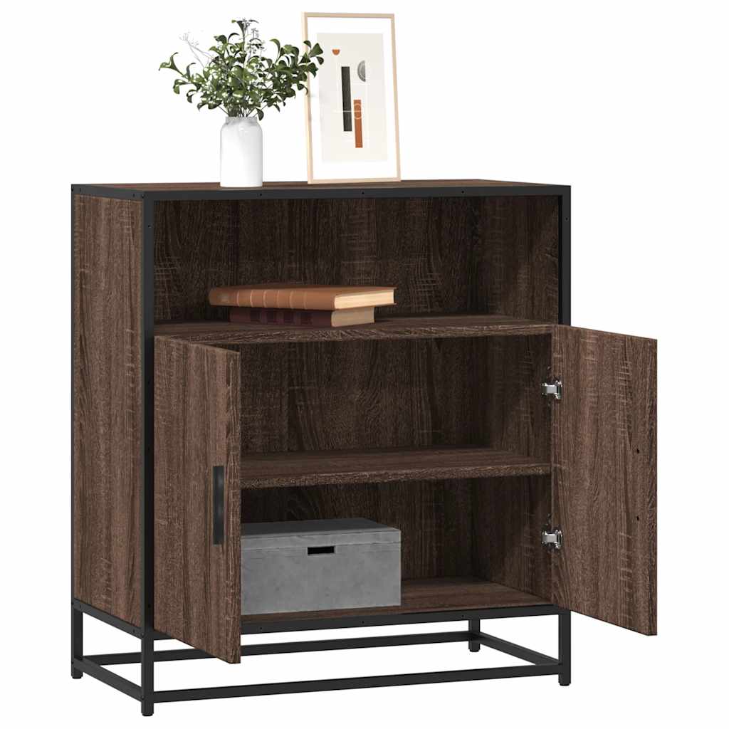 vidaXL Komoda, brązowy dąb, 68x35x76 cm, materiał drewnopochodny