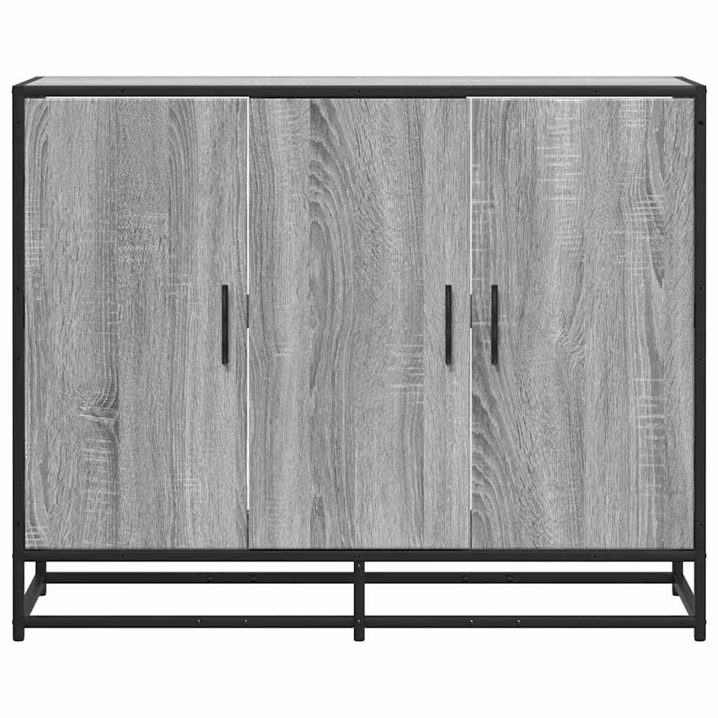 vidaXL Komoda, szary dąb sonoma, 94x35x76 cm, materiał drewnopochodny