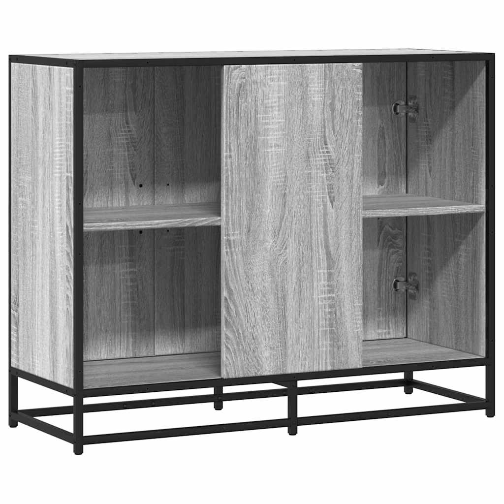 vidaXL Komoda, szary dąb sonoma, 94x35x76 cm, materiał drewnopochodny