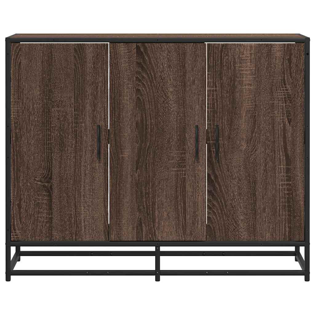 vidaXL Komoda, brązowy dąb, 94x35x76 cm, materiał drewnopochodny