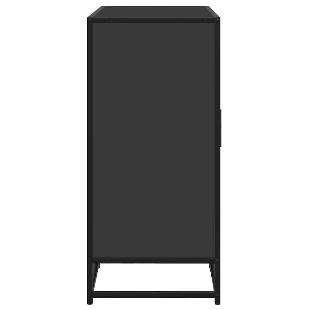 vidaXL Szafka, czarna, 92x35x76 cm, materiał drewnopochodny