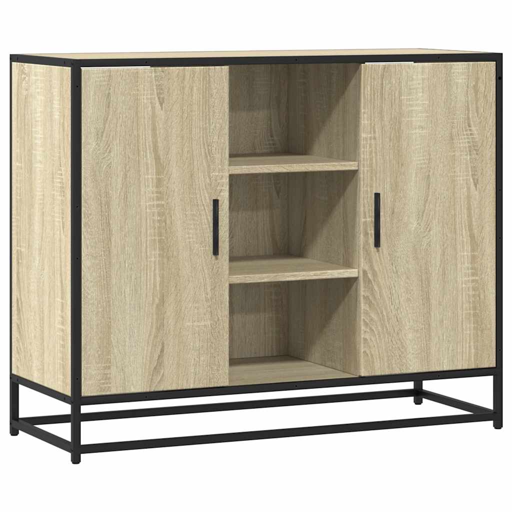 vidaXL Szafka, dąb sonoma, 92x35x76 cm, materiał drewnopochodny