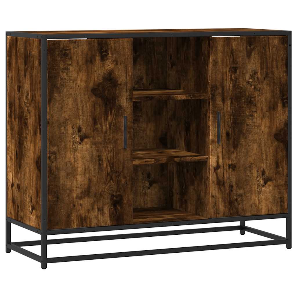 vidaXL Szafka, przydymiony dąb, 92x35x76 cm, materiał drewnopochodny