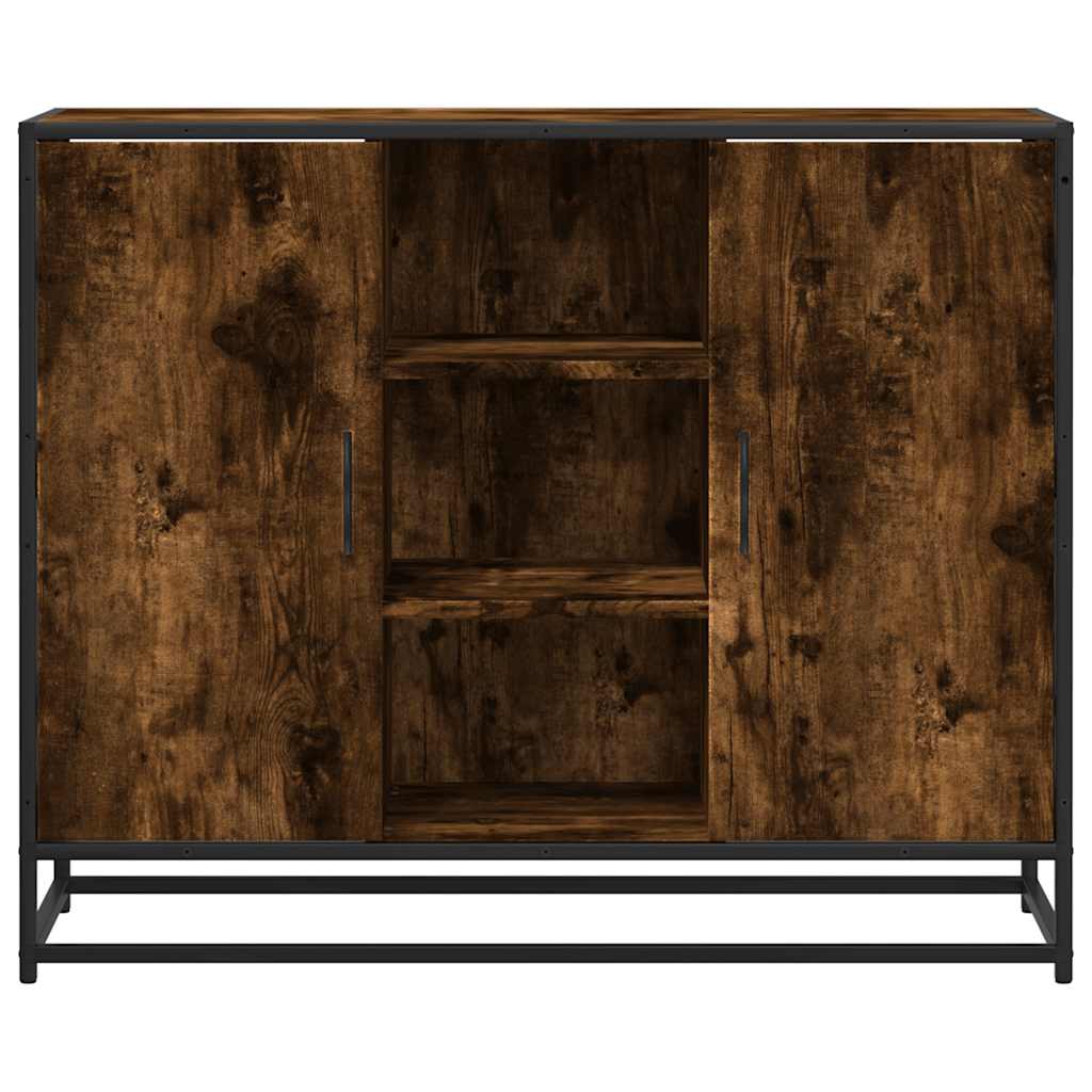 vidaXL Szafka, przydymiony dąb, 92x35x76 cm, materiał drewnopochodny