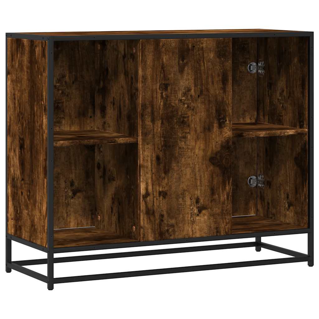 vidaXL Szafka, przydymiony dąb, 92x35x76 cm, materiał drewnopochodny