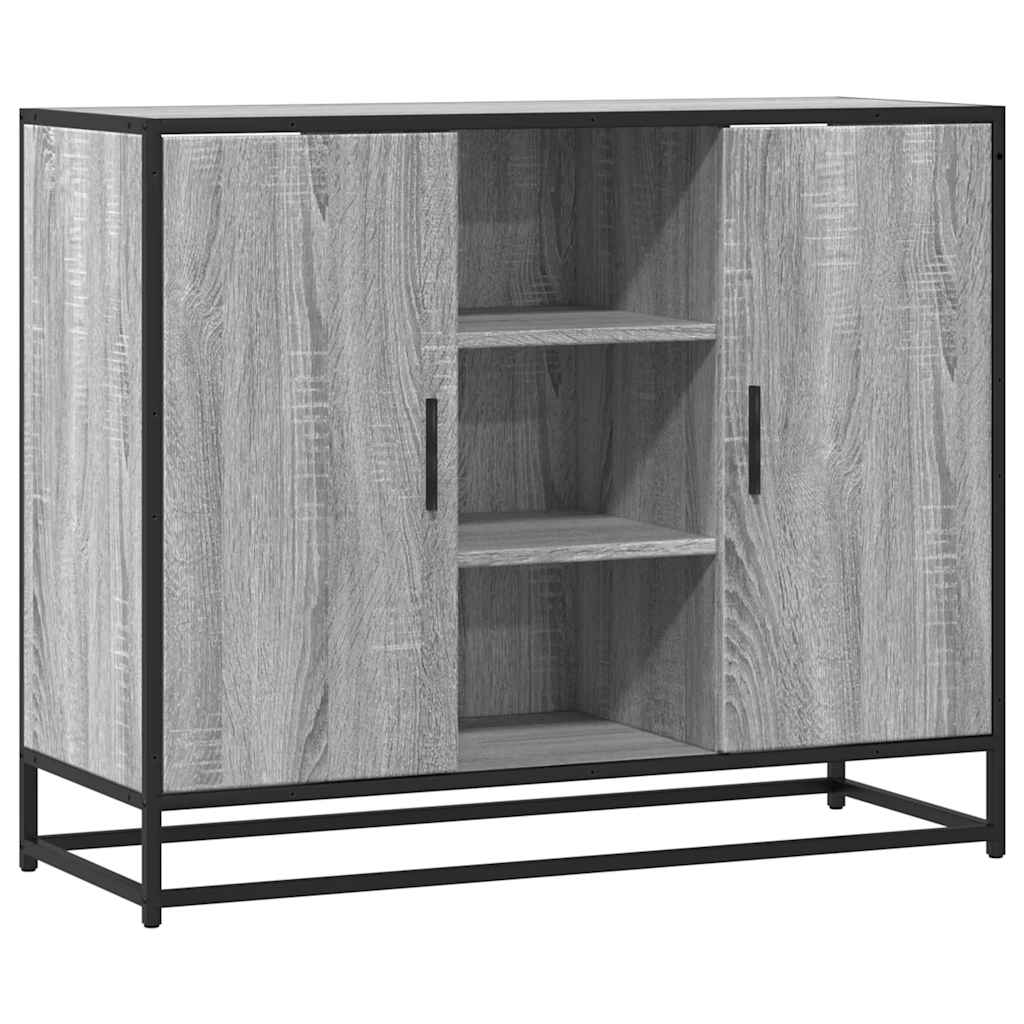 vidaXL Szafka, szary dąb sonoma, 92x35x76 cm, materiał drewnopochodny