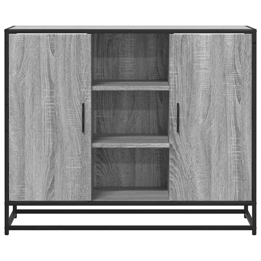 vidaXL Szafka, szary dąb sonoma, 92x35x76 cm, materiał drewnopochodny