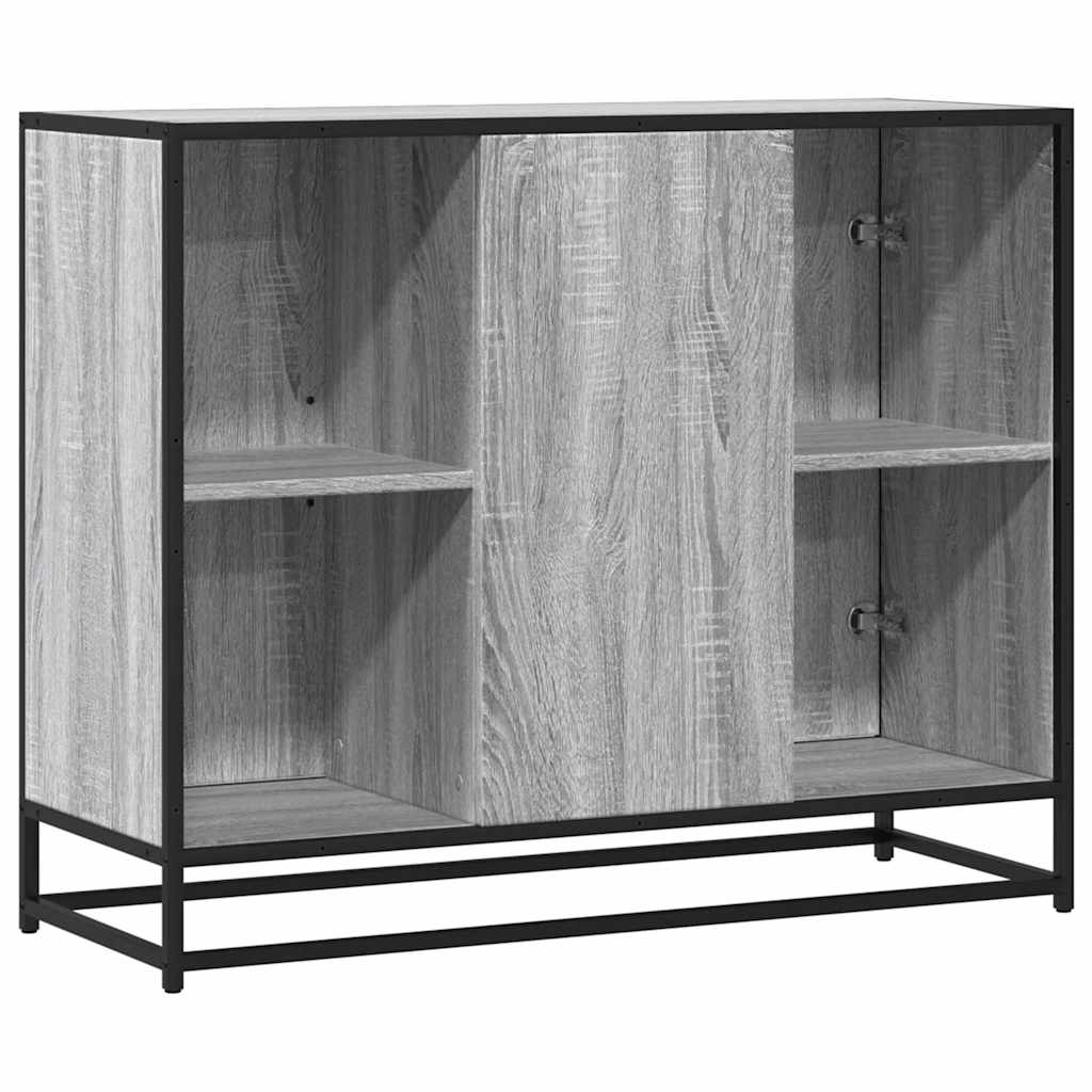 vidaXL Szafka, szary dąb sonoma, 92x35x76 cm, materiał drewnopochodny