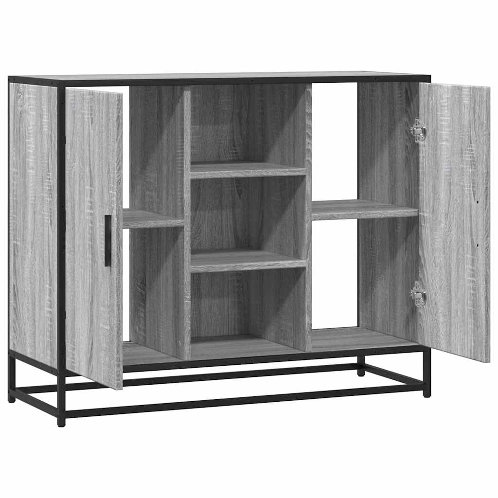 vidaXL Szafka, szary dąb sonoma, 92x35x76 cm, materiał drewnopochodny