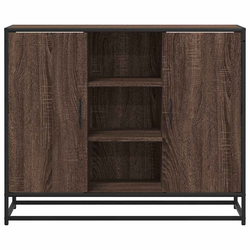vidaXL Szafka, brązowy dąb, 92x35x76 cm, materiał drewnopochodny
