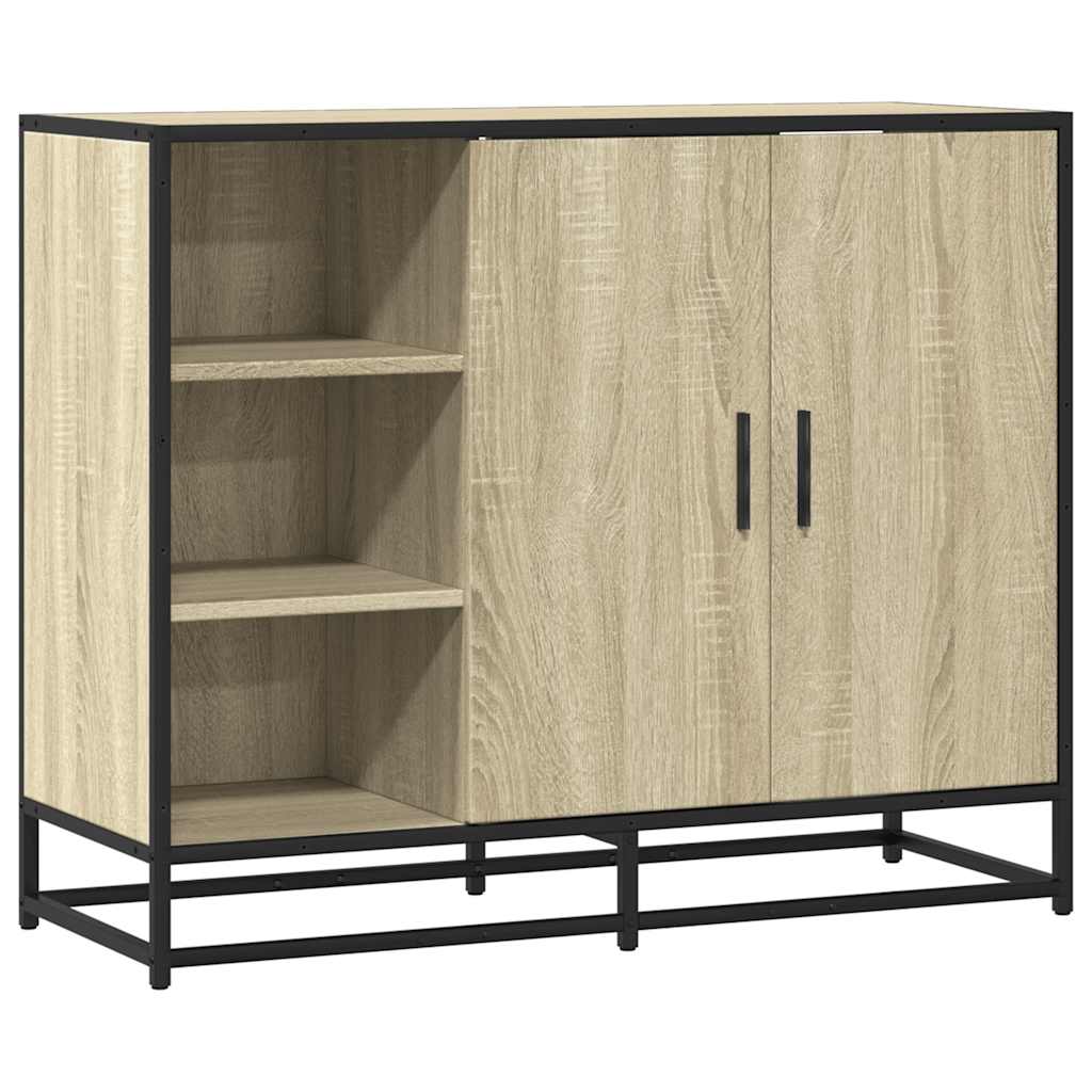 vidaXL Szafka, dąb sonoma, 92x35x76 cm, materiał drewnopochodny