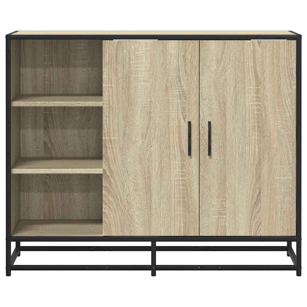 vidaXL Szafka, dąb sonoma, 92x35x76 cm, materiał drewnopochodny