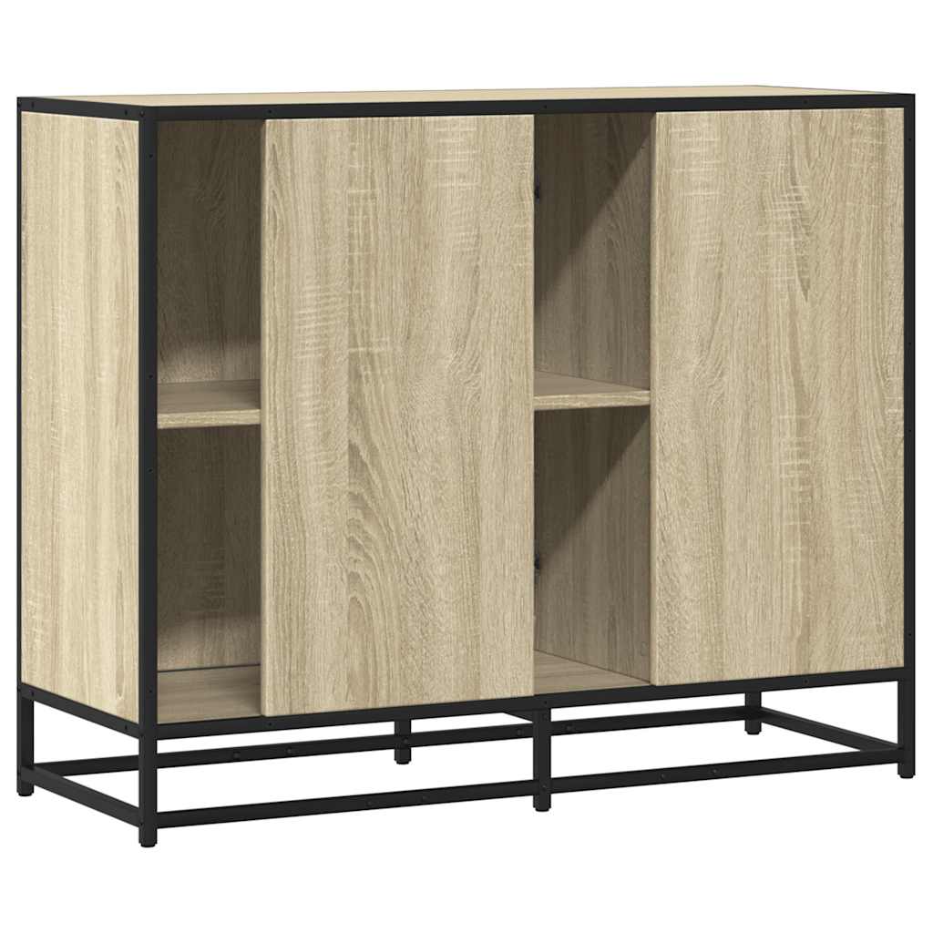 vidaXL Szafka, dąb sonoma, 92x35x76 cm, materiał drewnopochodny