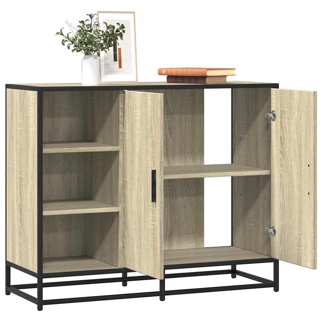 vidaXL Szafka, dąb sonoma, 92x35x76 cm, materiał drewnopochodny