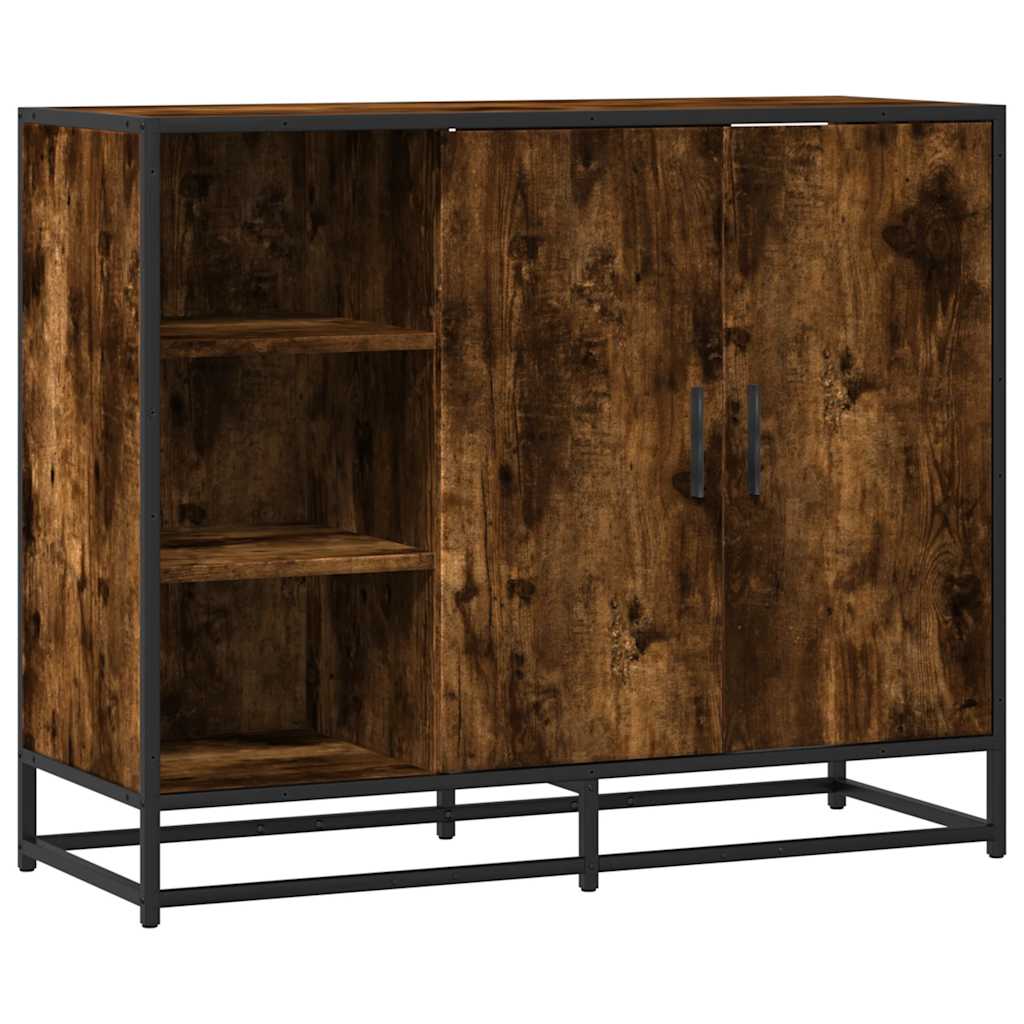 vidaXL Szafka, przydymiony dąb, 92x35x76 cm, materiał drewnopochodny