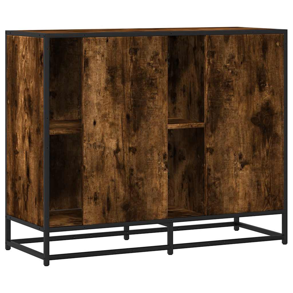 vidaXL Szafka, przydymiony dąb, 92x35x76 cm, materiał drewnopochodny